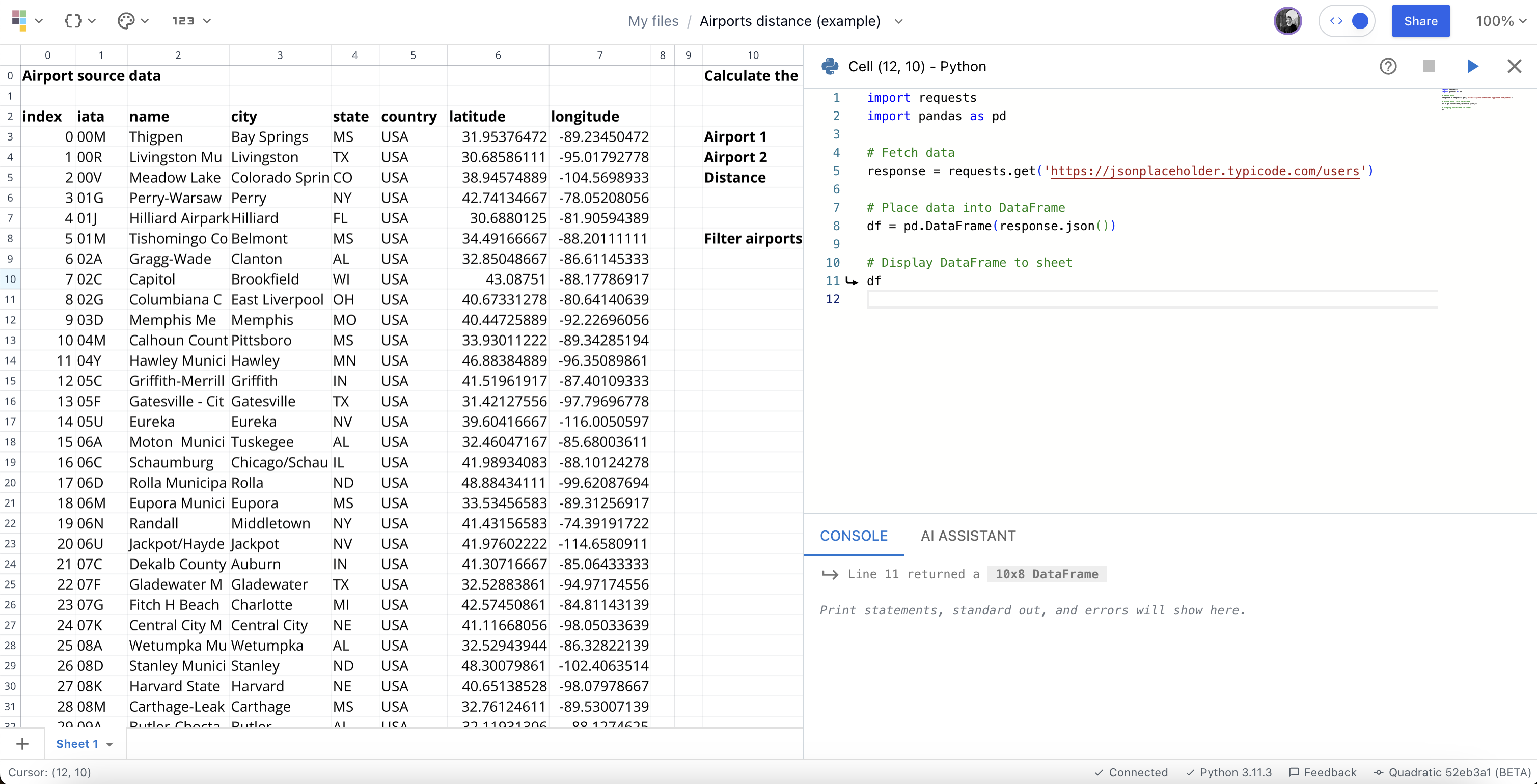 Cover art for the blog post: Quadratic Python roadmap: building a spreadsheet developers love