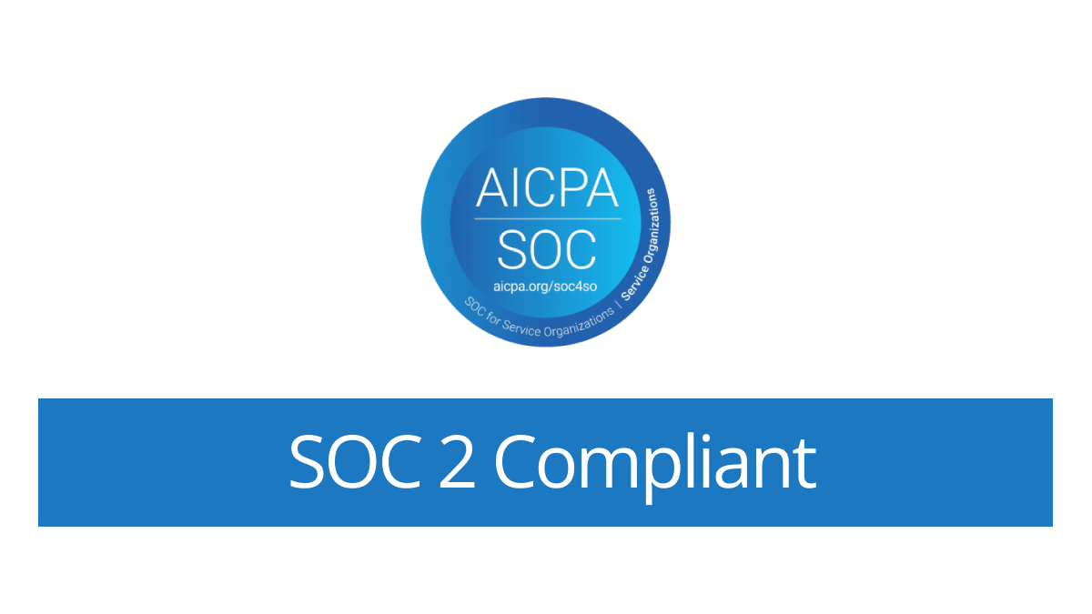 SOC 2 compliance badge.