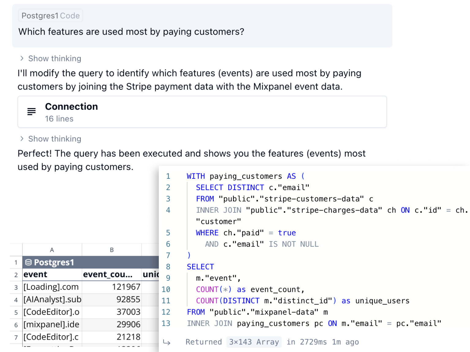 SQL AI right inside your spreadsheet.