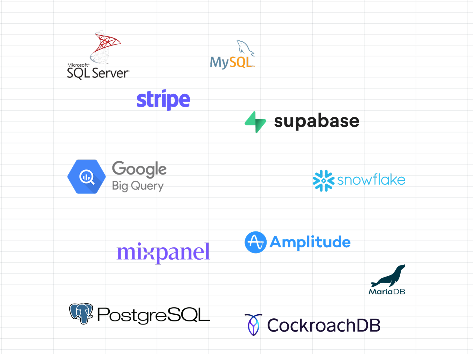Databases and SaaS tools you can connect to Quadratic.